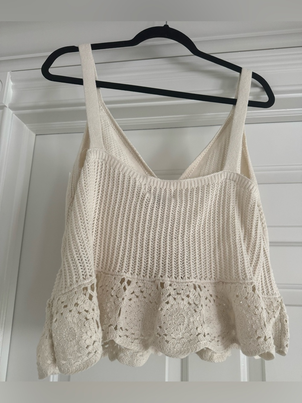 Universal Thread Cream Crochet Button-Front Knit Tank - Picture 5 of 6